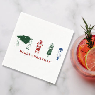 Guardanapo De Papel Ilustração Feliz de Natal