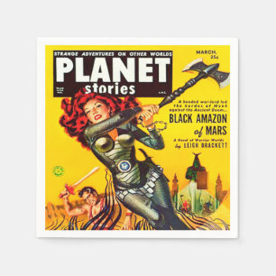 Guardanapo De Papel ILUSTRAÇÃO GRÁFICA FI SCI da VINTAGE 1950