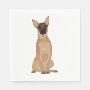 Guardanapo De Papel Ilustração Malinois Belga!