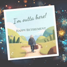 I'm Outta Here Retirement Party Retro