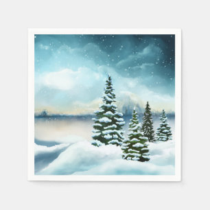 Guardanapo De Papel Imagem Cena de inverno Maravilha