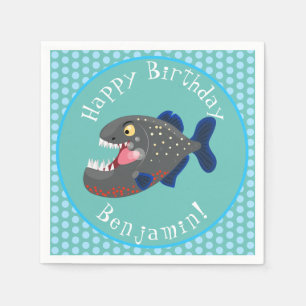 Guardanapo De Papel Imagem de desenhos animados da piranha