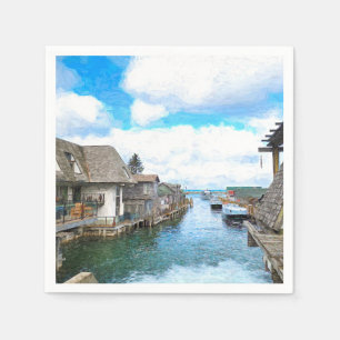 Guardanapo De Papel Imagem de Michigan Fish Town