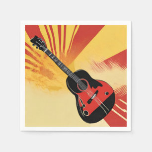 Guardanapo De Papel Imagem de Pintura em Violão de pop