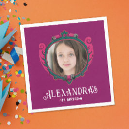 Guardanapo De Papel Imagem De Púrpura Elegante E Princesa Rosa