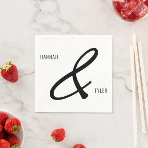 Guardanapo De Papel Imagem Elegante Simples Ampersand