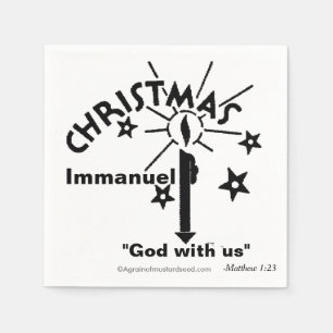 Guardanapo De Papel Immanuel Deus conosco no Natal