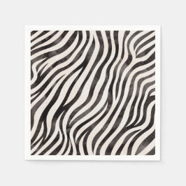 Guardanapo De Papel Impressão de Animal Moderno Preto e Branco Chá de