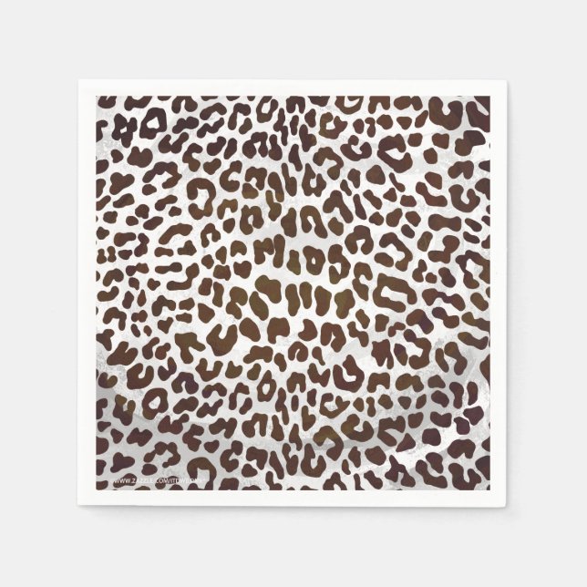 Guardanapo De Papel Impressão de Chocolate Leopardo (Frente)