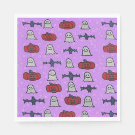 Guardanapo De Papel Impressão de Diversão do Halloween Roxo