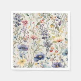 Guardanapo De Papel Impressão de flor selvagem Napkins