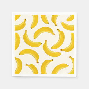 Guardanapo De Papel Impressão de Fruta tropical Bananas, amarela e br