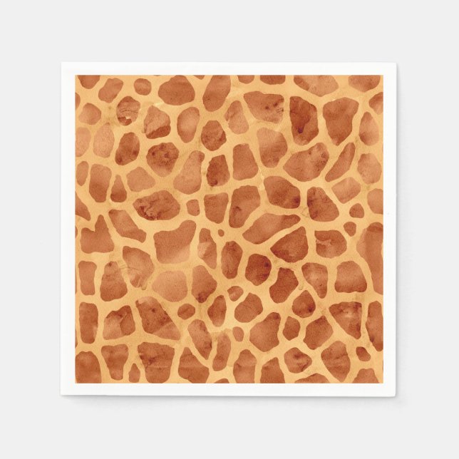 Guardanapo De Papel Impressão de Girafa em Aquarela (Frente)