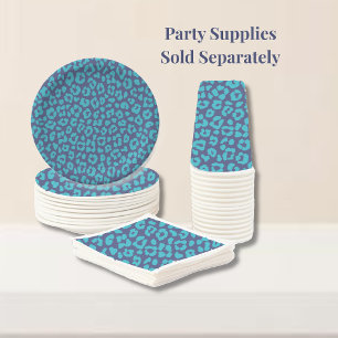 Guardanapo De Papel Impressão de Leopardo Azul