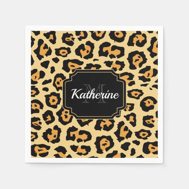 Guardanapo De Papel Impressão de Leopardo Bonito (Frente)
