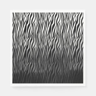 Guardanapo De Papel Impressão de Ombro Zebra Branco Preto