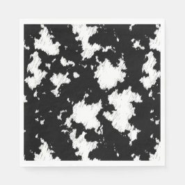Guardanapo De Papel Impressão de Vaca Negra e Branca