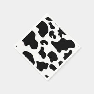 Guardanapo De Papel Impressão de Vaca Preta e Branca