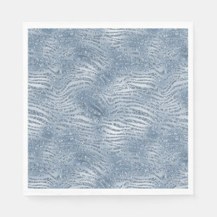 Guardanapo De Papel Impressão de Zebra Glam Azul