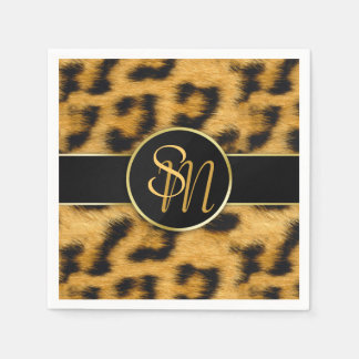 Guardanapo De Papel Impressão Elegante de Leopard Papel de Script Mono