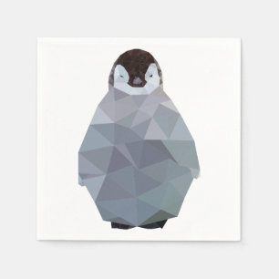 Guardanapo De Papel Impressão geométrico do pinguim do bebê