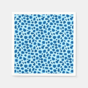 Guardanapo De Papel Impressão Leopard - Cobalto Escuro e Azul-Céu