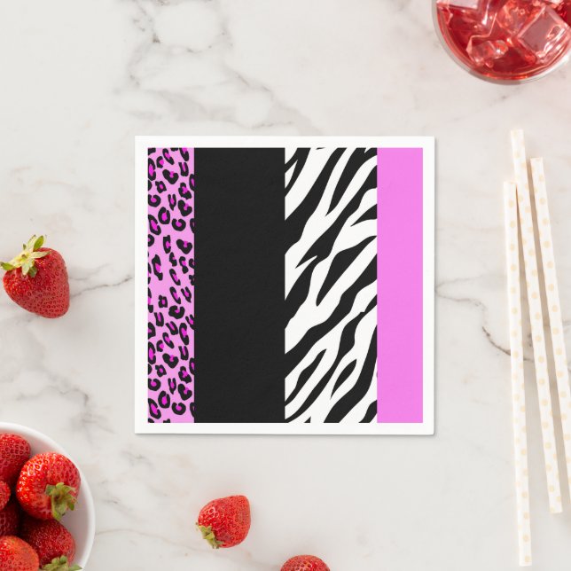 Guardanapo De Papel Impressão Leopardo, Impressão Zebra, Impressão Ani (Insitu)