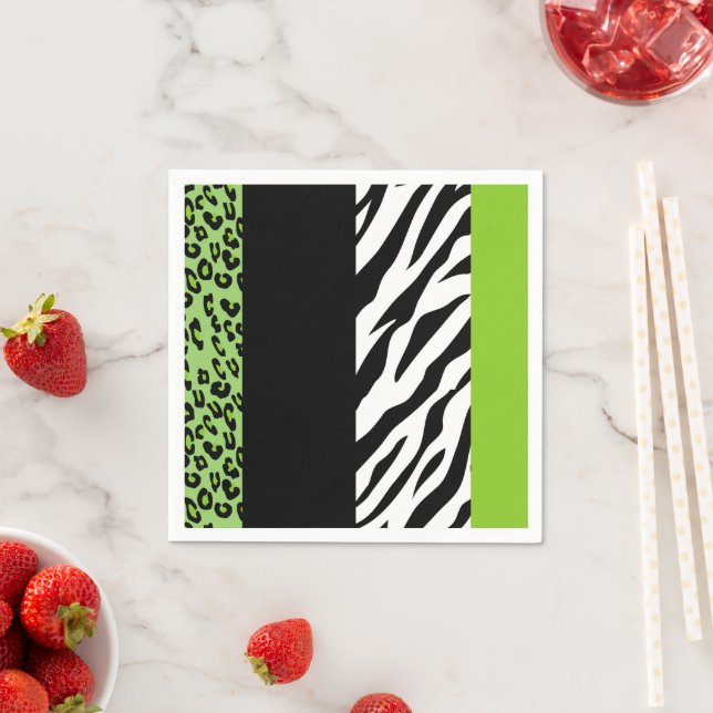 Guardanapo De Papel Impressão Leopardo, Impressão Zebra, Impressão Ani (Insitu)