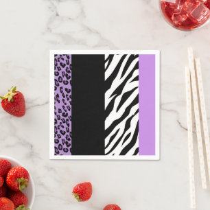 Guardanapo De Papel Impressão Leopardo, Impressão Zebra, Impressão Ani