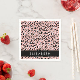 Guardanapo De Papel Impressão Leopardo, Manchas, Leopardo Rosa, Seu No