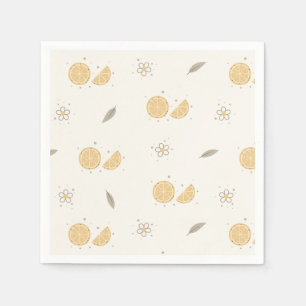 Guardanapo De Papel Impressão Napkins com Fatia Laranja Decorativa