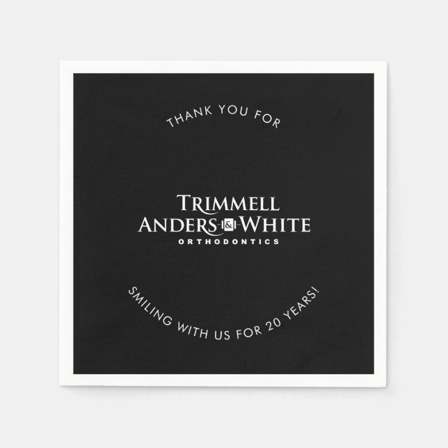 Guardanapo De Papel IMPRESSÃO PERSONALIZADO PARA Kelsey - 20 preto (Frente)