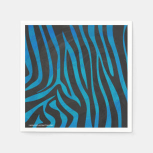 Guardanapo De Papel Impressão preto e azul da zebra