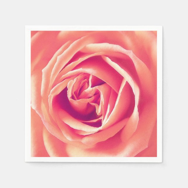 Guardanapo De Papel Impressão rosa de coral (Frente)