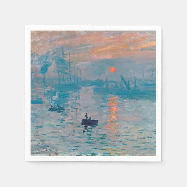 Guardanapo De Papel Impressão Sunrise Claude Monet (Frente)