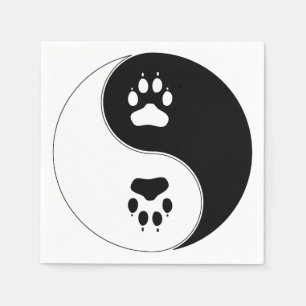 Guardanapo De Papel Impressão Yin Yang Paw