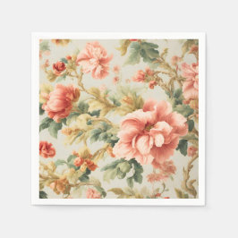 Guardanapo De Papel Incríveis Flores, Folhas. Pintura