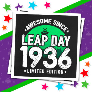 Guardanapo De Papel Incrível Desde 1936 Dia do Ano Leap Fev 29 Anivers