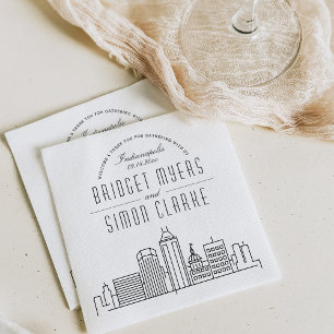 Guardanapo De Papel Indianapolis Deco Skyline Casamento Nápoles