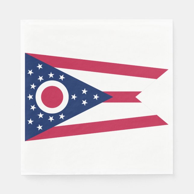 Guardanapo De Papel Indicador do Estado de Ohio (Frente)