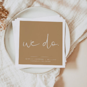 Guardanapo De Papel INDIE Boho Earth Toned Beige Wedes Nós Fazemos Nap