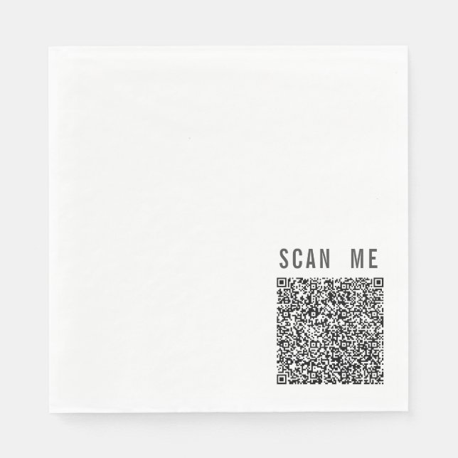 Guardanapo De Papel Informações de Scan de Código QR Personalizado Seu (Frente)
