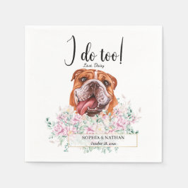 Guardanapo De Papel Inglês Bulldog Casamento Cocktail Napkins