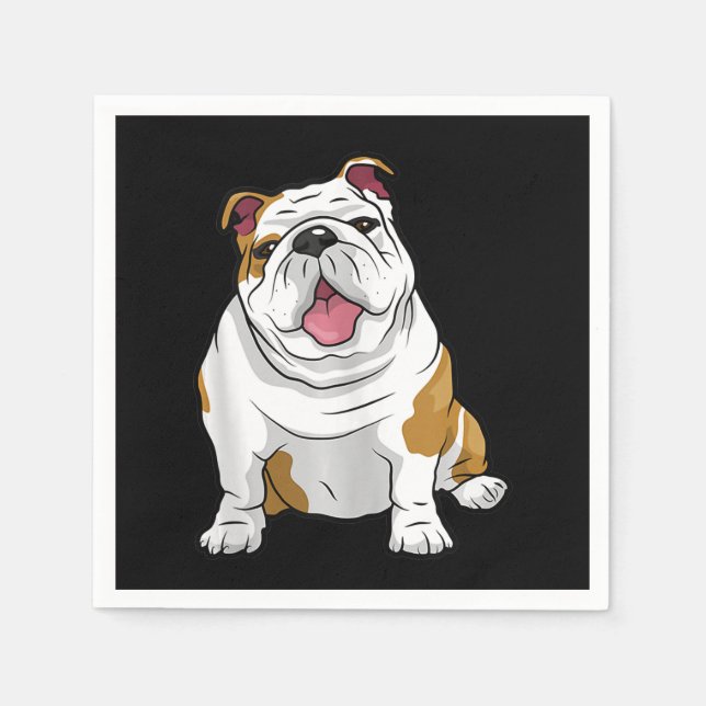 Guardanapo De Papel Inglês Bulldog Incrível Engraçado Cães-do-cachorro (Frente)