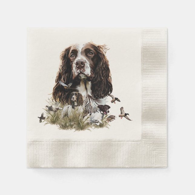 Guardanapo De Papel Inglês Springer Spaniel (Frente)