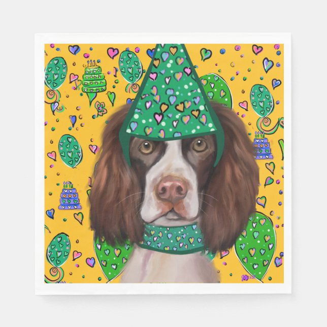Guardanapo De Papel Inglês Springer Spaniel (Frente)