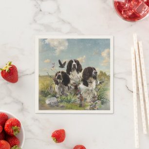 Guardanapo De Papel Inglês Springer Spaniels, Arte