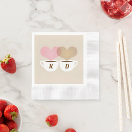 Guardanapo De Papel Iniciais De Monograma Personalizado De Casamento D