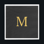 Guardanapo De Papel Inicial de Monograma Nome Personalizado Dourado Pr<br><div class="desc">Desenhado com modelo de texto para inicial monogramada que você pode personalizar! Você também pode alterar as cores conforme desejar.</div>