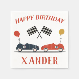 Guardanapo De Papel Inicie Sua Festa de aniversário De Carros De Corri